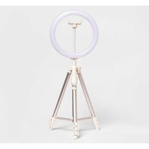 heyday Ring Light with Tripod‎ - Stone White, 10" Light, Extendable, Bluetooth